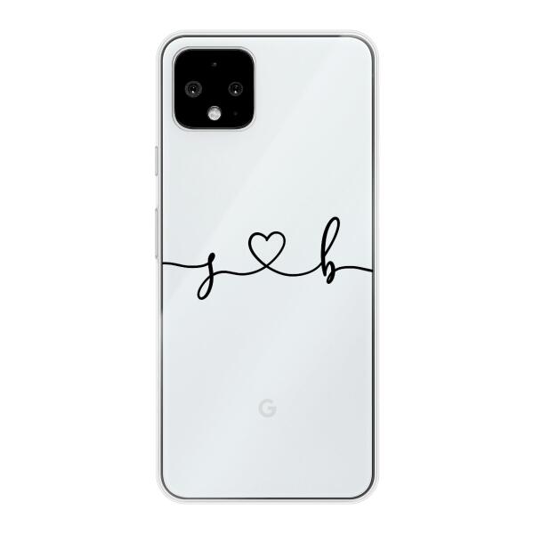 Personalisierte Handyhülle mit euren Initialien (Geschwungen) - Valentinstags Geschenk - Google