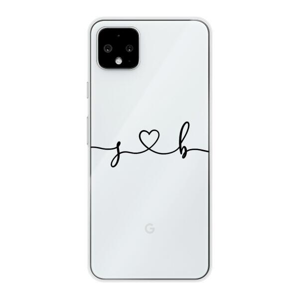 Personalisierte Handyhülle mit euren Initialien (Geschwungen) - Valentinstags Geschenk - Google