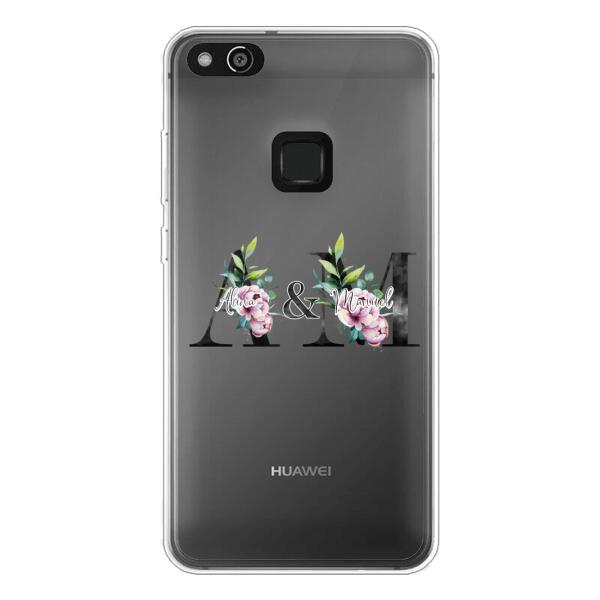 Personalisierte Handyhülle mit euren Initialien (mit Blumen) - Huawei