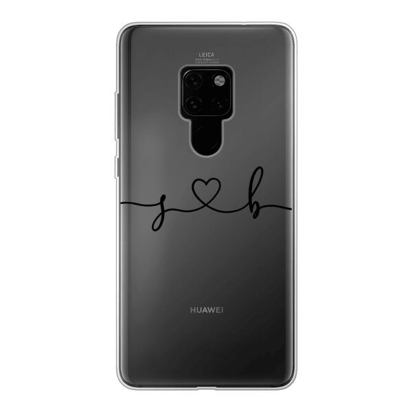 Personalisierte Handyhülle mit euren Initialien (Geschwungen) - Valentinstags Geschenk -  Huawei