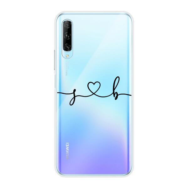 Personalisierte Handyhülle mit euren Initialien (Geschwungen) - Valentinstags Geschenk -  Huawei