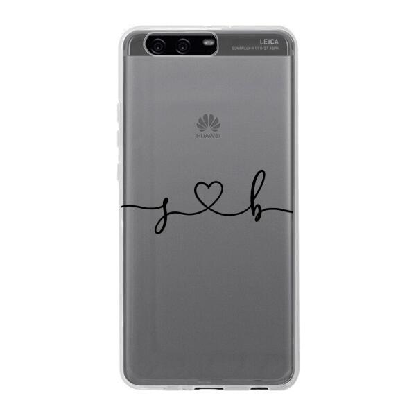 Personalisierte Handyhülle mit euren Initialien (Geschwungen) - Valentinstags Geschenk -  Huawei