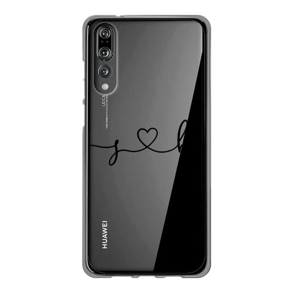 Personalisierte Handyhülle mit euren Initialien (Geschwungen) - Valentinstags Geschenk -  Huawei