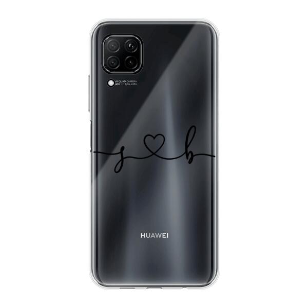 Personalisierte Handyhülle mit euren Initialien (Geschwungen) - Valentinstags Geschenk -  Huawei