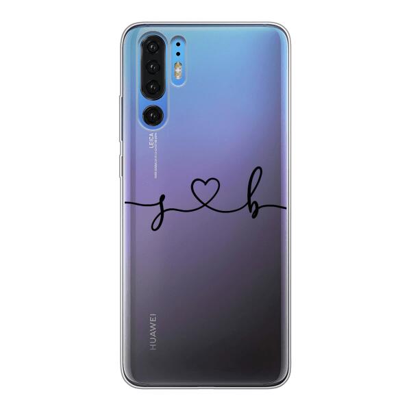 Personalisierte Handyhülle mit euren Initialien (Geschwungen) - Valentinstags Geschenk -  Huawei