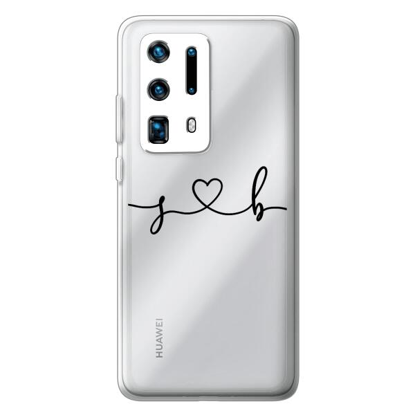 Personalisierte Handyhülle mit euren Initialien (Geschwungen) - Valentinstags Geschenk -  Huawei