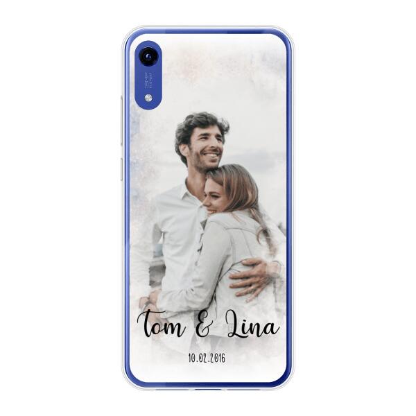 Personalisierte Handyhülle mit deinem Bild im Wasserfarben-Stil - Valentinstags Geschenk - Honor