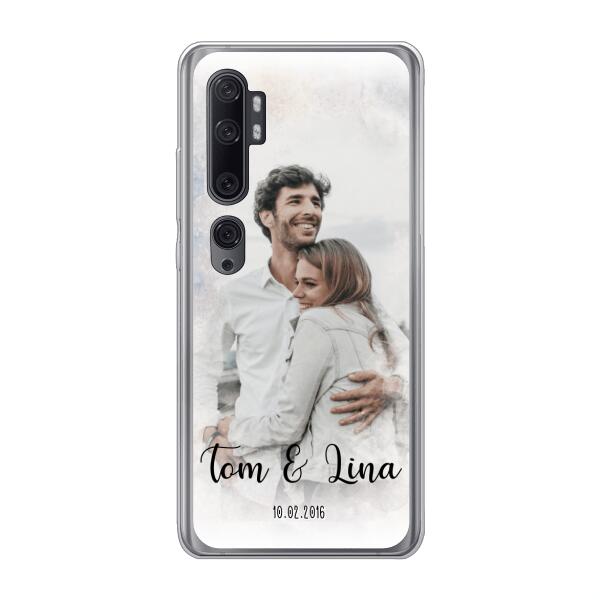 Personalisierte Handyhülle mit deinem Bild im Wasserfarben-Stil - Valentinstags Geschenk - Xiaomi