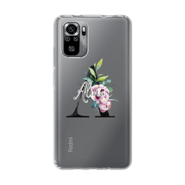 Personalisierte Handyhülle mit euren Initialien (mit Blumen) - Xiaomi