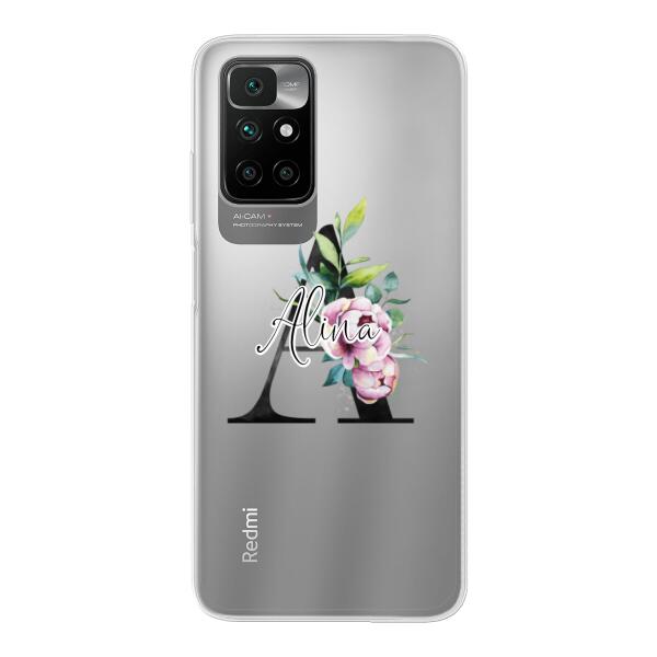 Personalisierte Handyhülle mit euren Initialien (mit Blumen) - Xiaomi