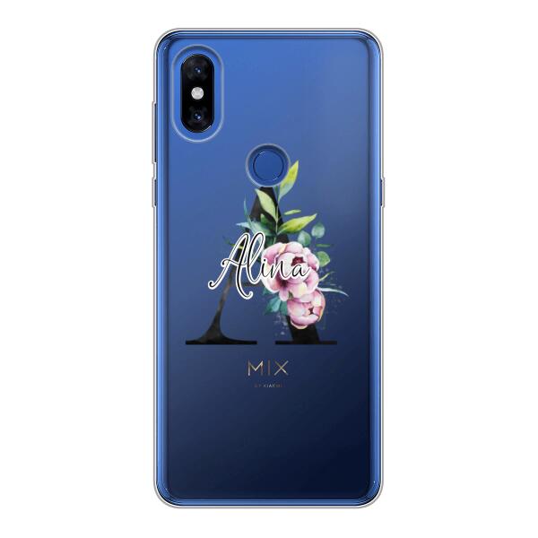 Personalisierte Handyhülle mit euren Initialien (mit Blumen) - Xiaomi