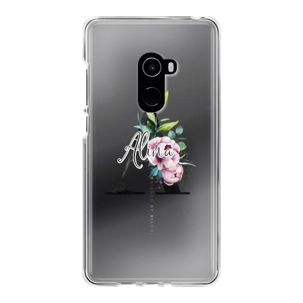 Personalisierte Handyhülle mit euren Initialien (mit Blumen) - Xiaomi