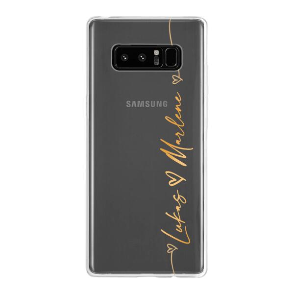 Personalisierte Handyhülle mit Schweif und Namen - Valentinstags Geschenk - Samsung