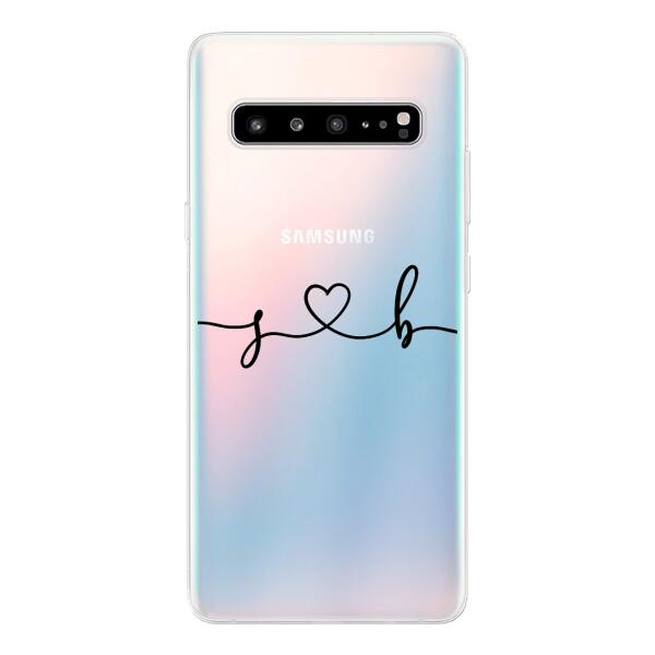 Personalisierte Handyhülle mit euren Initialien (Geschwungen) - Valentinstags Geschenk - Samsung