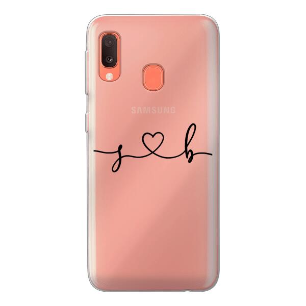 Personalisierte Handyhülle mit euren Initialien (Geschwungen) - Valentinstags Geschenk - Samsung