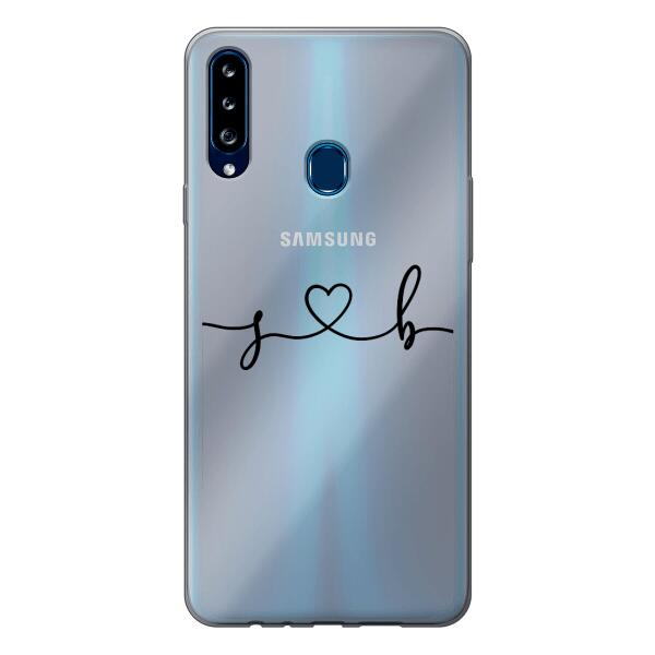 Personalisierte Handyhülle mit euren Initialien (Geschwungen) - Valentinstags Geschenk - Samsung