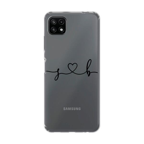 Personalisierte Handyhülle mit euren Initialien (Geschwungen) - Valentinstags Geschenk - Samsung