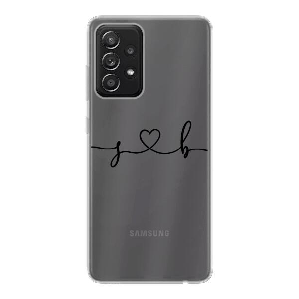 Personalisierte Handyhülle mit euren Initialien (Geschwungen) - Valentinstags Geschenk - Samsung