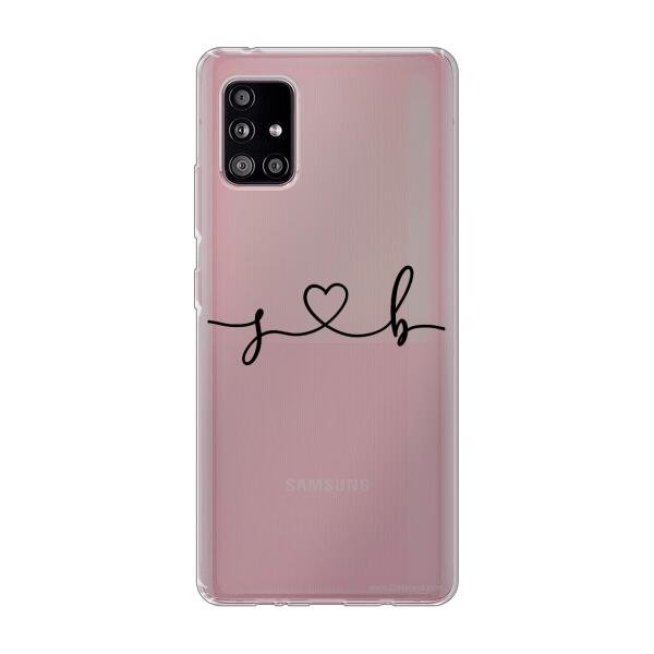 Personalisierte Handyhülle mit euren Initialien (Geschwungen) - Valentinstags Geschenk - Samsung