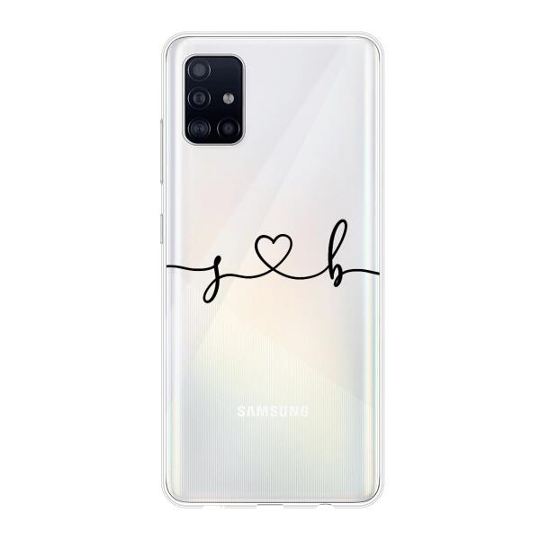 Personalisierte Handyhülle mit euren Initialien (Geschwungen) - Valentinstags Geschenk - Samsung