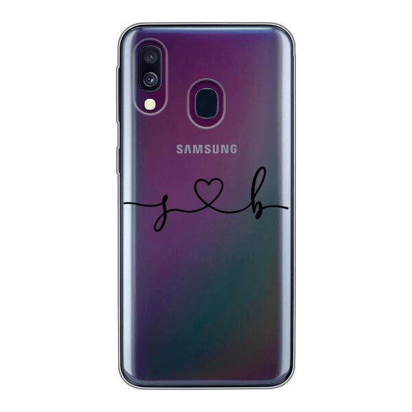 Personalisierte Handyhülle mit euren Initialien (Geschwungen) - Valentinstags Geschenk - Samsung