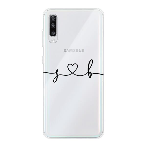 Personalisierte Handyhülle mit euren Initialien (Geschwungen) - Valentinstags Geschenk - Samsung