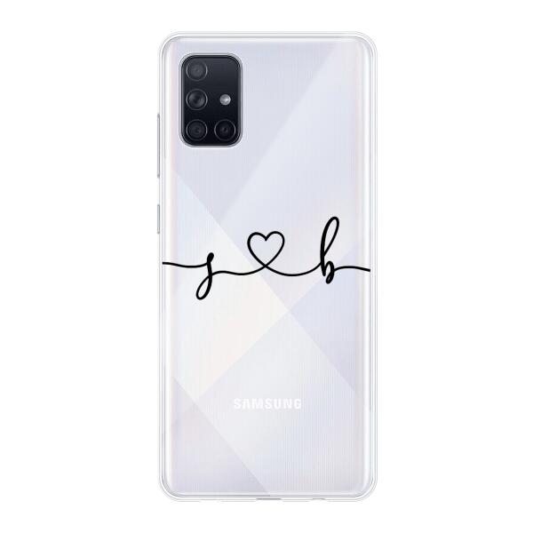 Personalisierte Handyhülle mit euren Initialien (Geschwungen) - Valentinstags Geschenk - Samsung