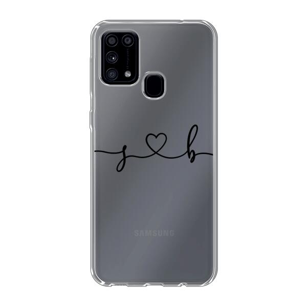 Personalisierte Handyhülle mit euren Initialien (Geschwungen) - Valentinstags Geschenk - Samsung