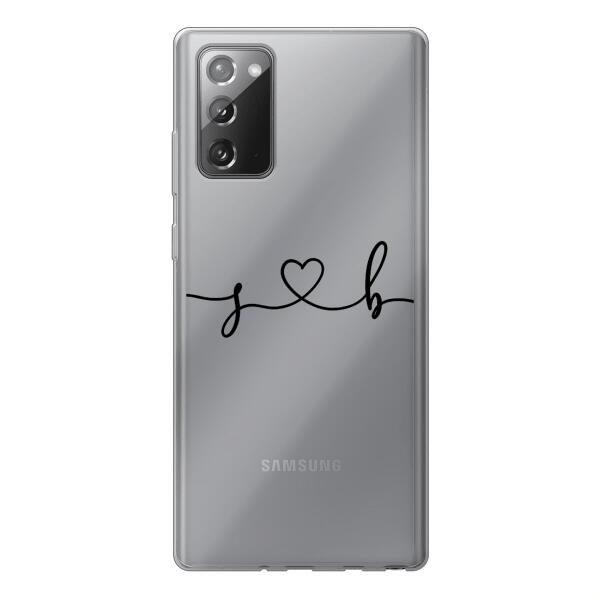 Personalisierte Handyhülle mit euren Initialien (Geschwungen) - Valentinstags Geschenk - Samsung