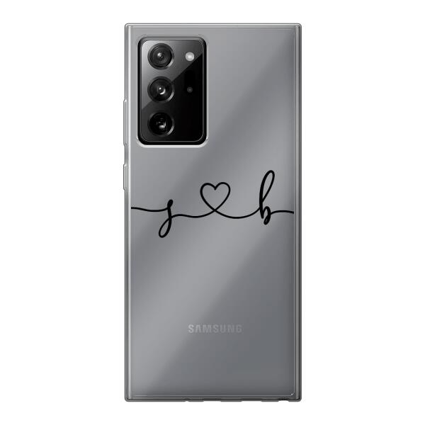 Personalisierte Handyhülle mit euren Initialien (Geschwungen) - Valentinstags Geschenk - Samsung