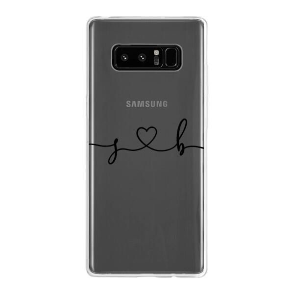 Personalisierte Handyhülle mit euren Initialien (Geschwungen) - Valentinstags Geschenk - Samsung