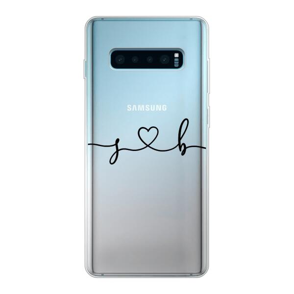 Personalisierte Handyhülle mit euren Initialien (Geschwungen) - Valentinstags Geschenk - Samsung