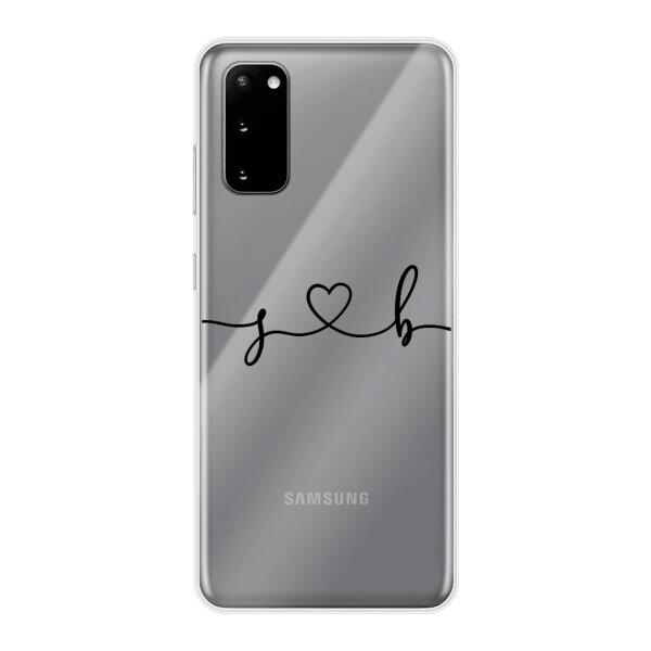 Personalisierte Handyhülle mit euren Initialien (Geschwungen) - Valentinstags Geschenk - Samsung