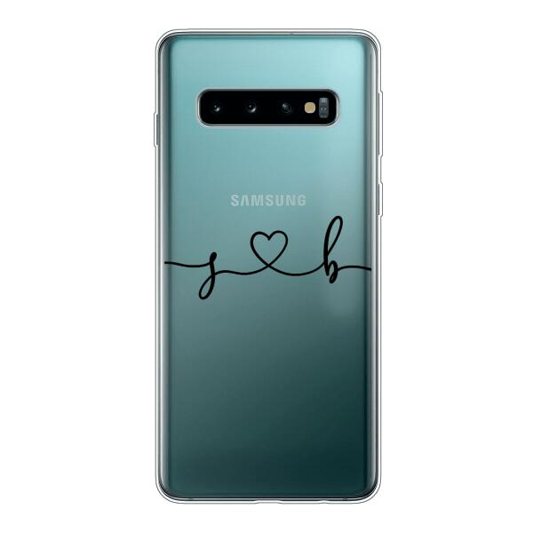 Personalisierte Handyhülle mit euren Initialien (Geschwungen) - Valentinstags Geschenk - Samsung