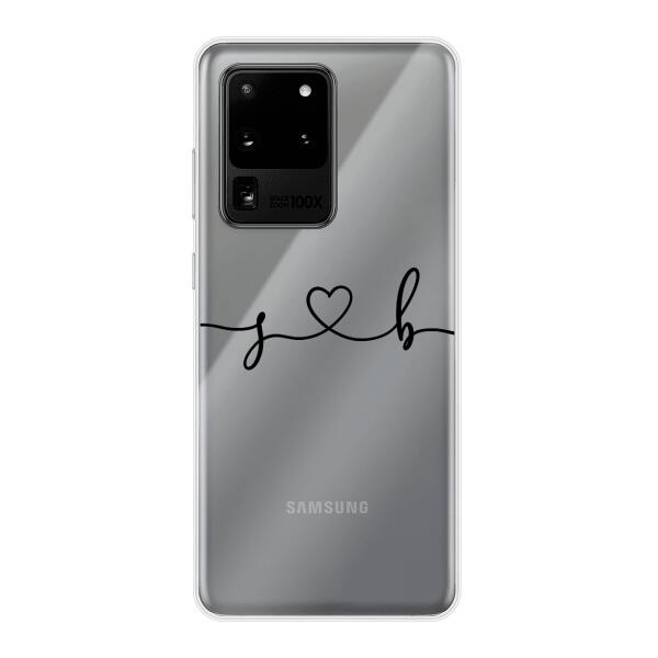 Personalisierte Handyhülle mit euren Initialien (Geschwungen) - Valentinstags Geschenk - Samsung