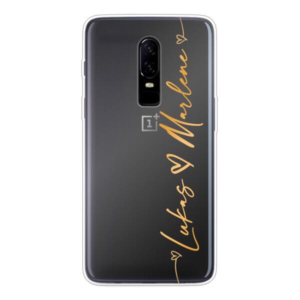 Personalisierte Handyhülle mit Schweif und Namen - Valentinstags Geschenk - OnePlus