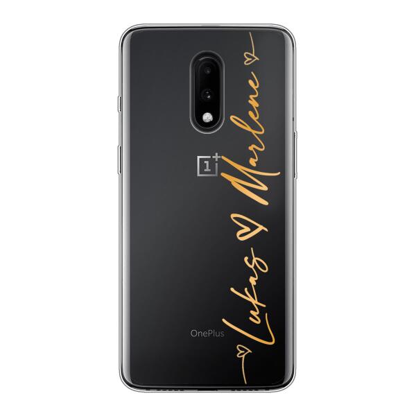 Personalisierte Handyhülle mit Schweif und Namen - Valentinstags Geschenk - OnePlus