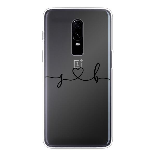 Personalisierte Handyhülle mit euren Initialien (Geschwungen) - Valentinstags Geschenk - OnePlus