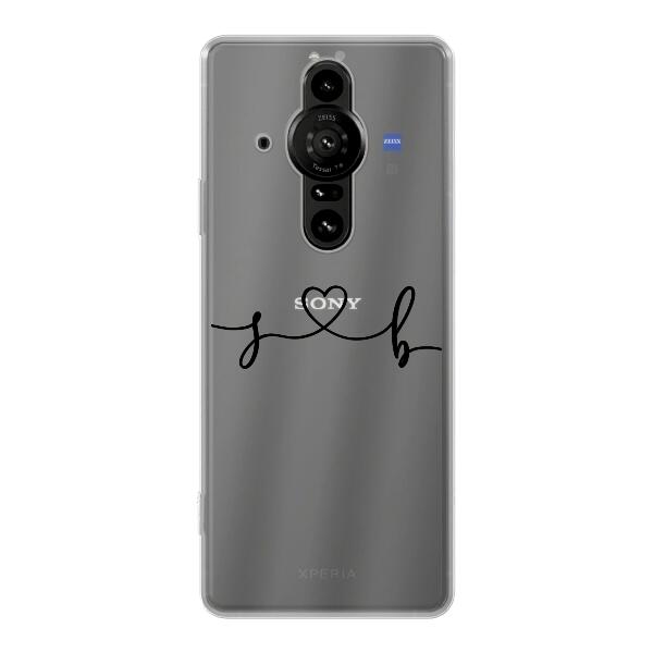 Personalisierte Handyhülle mit euren Initialien (Geschwungen) - Valentinstags Geschenk - Sony