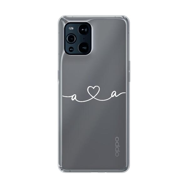 Personalisierte Handyhülle mit euren Initialien (Geschwungen) - Valentinstags Geschenk - Oppo