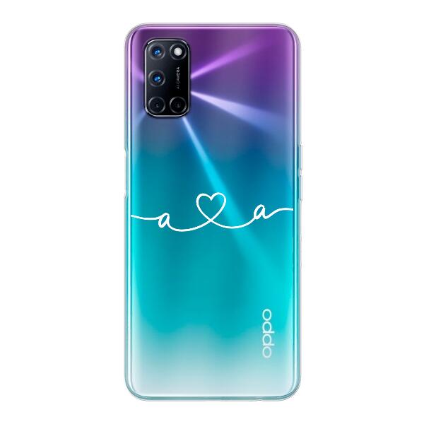 Personalisierte Handyhülle mit euren Initialien (Geschwungen) - Valentinstags Geschenk - Oppo