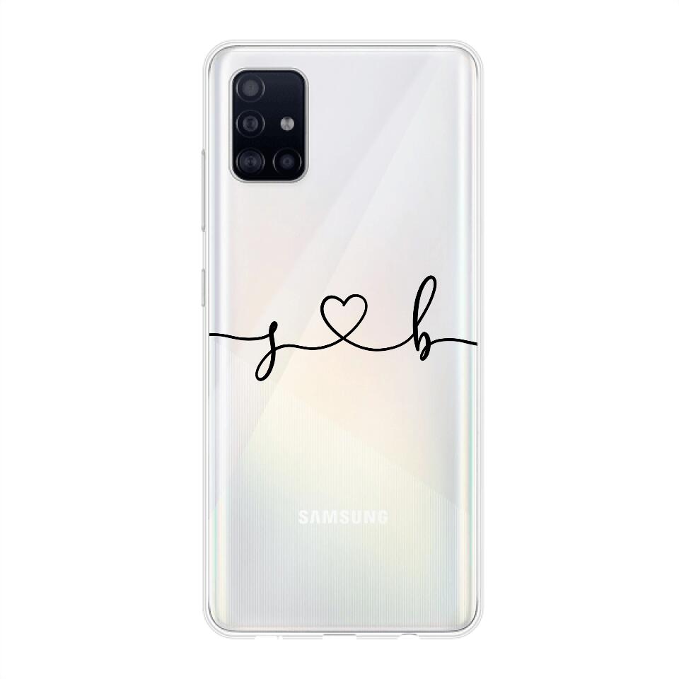 Personalisierte Handyhülle mit euren Initialien (Geschwungen) - Samsung